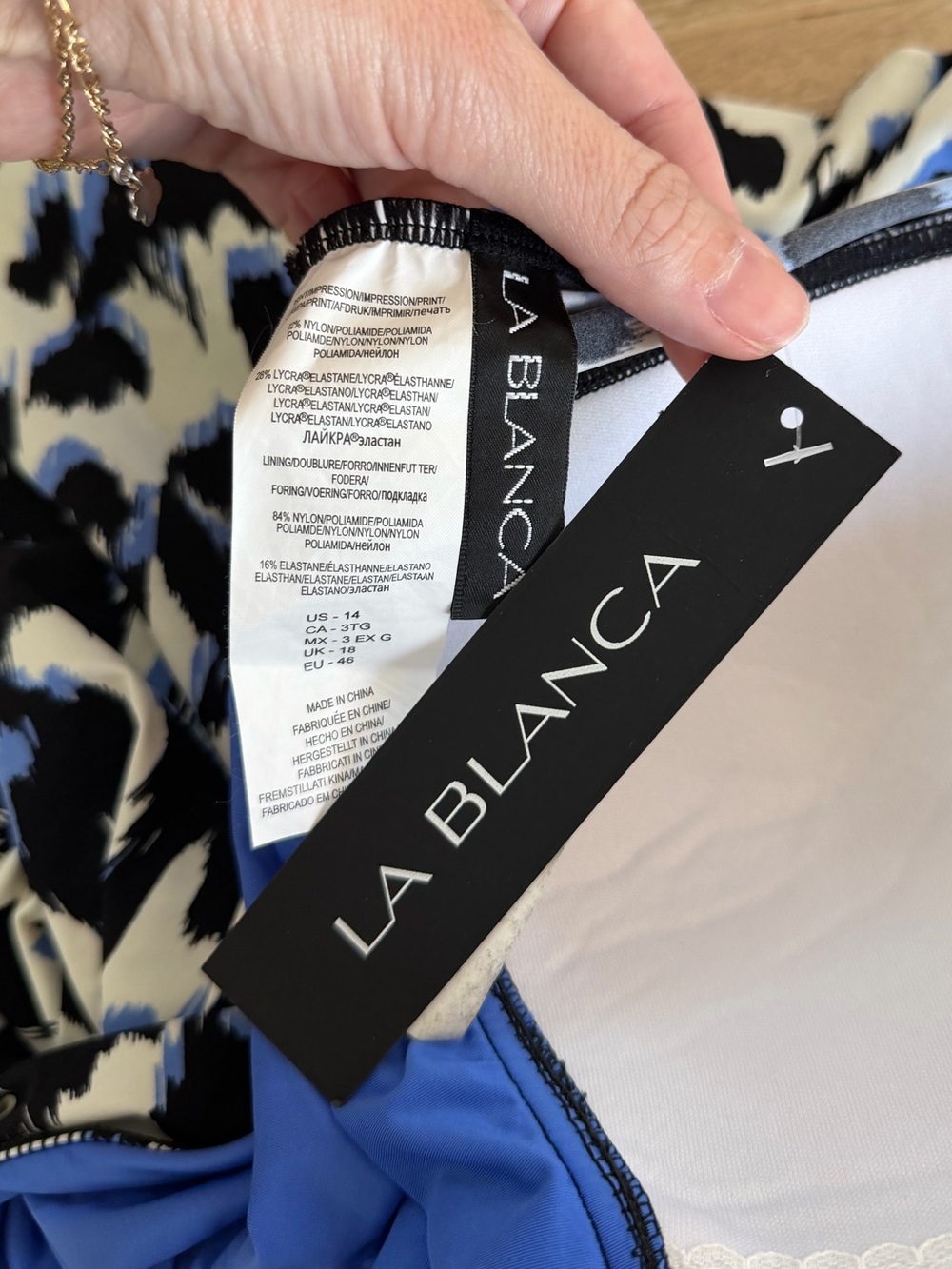 La Blanca One Piece Animal Print Swimsuit - Picture 5 of 7